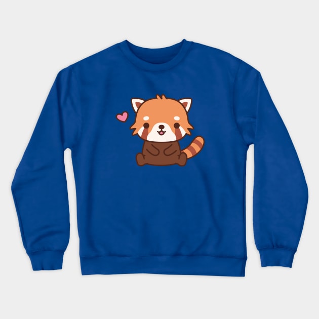 Cute Little Red Panda Crewneck Sweatshirt by rustydoodle